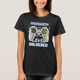Kindergarten Level Unlocked Gamer First Day Of Sch T-Shirt