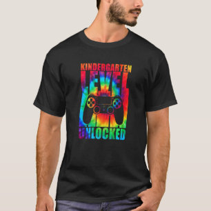 Kindergarten Level Unlocked Tie Dye Back To School T-Shirt