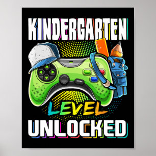 Kindergarten Level Unlocked Video Game Ck To Schoo Poster