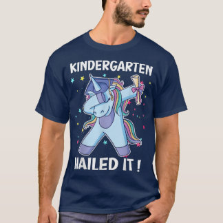 Kindergarten Nailed It Dabbing Unicorn Graduation  T-Shirt