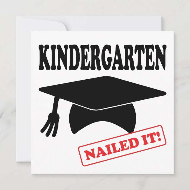 Kindergarten Nailed It Invitation (Front)