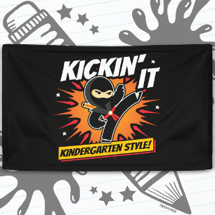 Kindergarten Ninja Kick First Day Back To School Banner