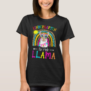 Kindergarten No Prob Llama Teacher Back To School T-Shirt