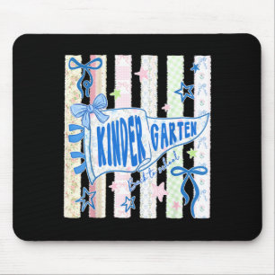 Kindergarten pennant bow back to school teacher mouse pad