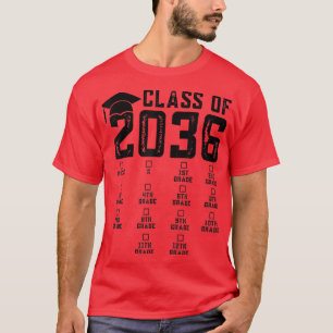 Kindergarten Pre-k Graduation Class Of 2036 Grow W T-Shirt