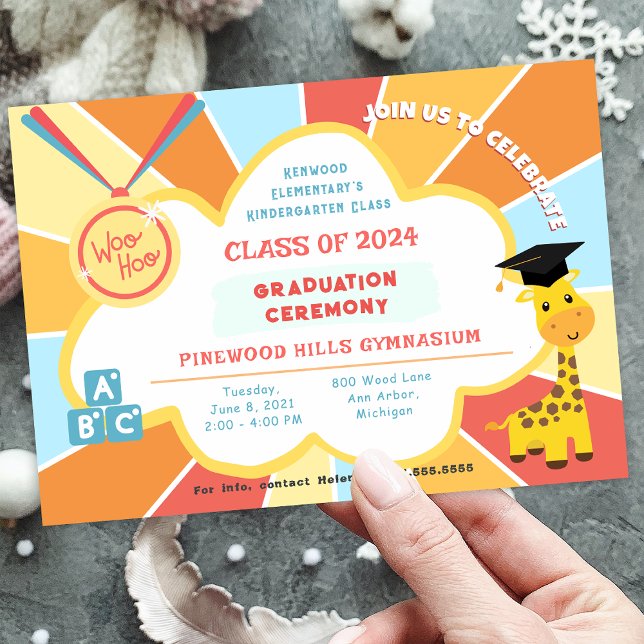 Kindergarten Preschool Graduation Ceremony Invitation (Kindergarten Preschool Graduation Ceremony Invitation)