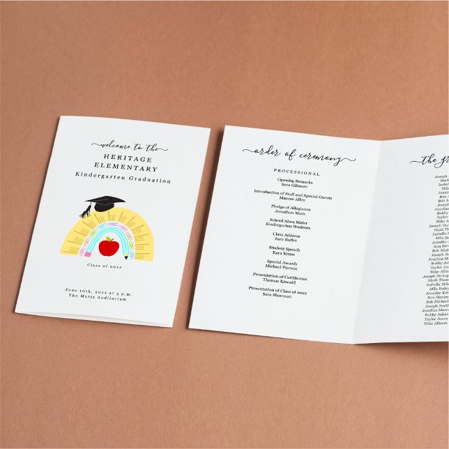 Kindergarten Preschool Graduation Program (1 col.) Flyer (Creator Uploaded)