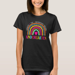 Kindergarten Rainbow Girls Boys Teacher Team Kinde T-Shirt