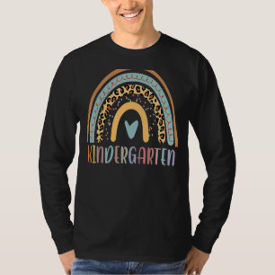 Kindergarten Rainbow Leopard Girls Boys Team Teach T-Shirt