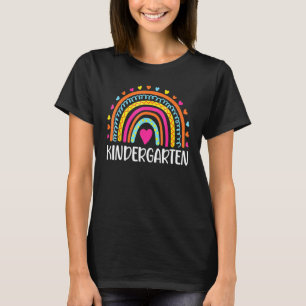 Kindergarten Rainbow Leopard Student Teacher Team  T-Shirt