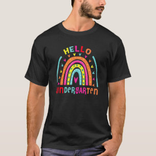 Kindergarten Rainbow Team Hello Kinder Teacher T-Shirt