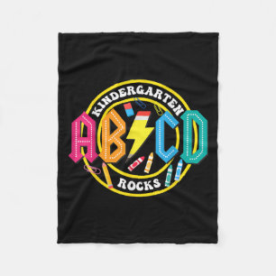 Kindergarten Rocks - Abcd Back To School Teachers Fleece Blanket