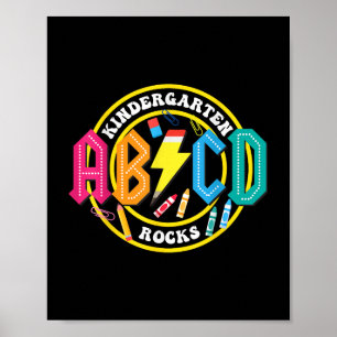 Kindergarten Rocks - Abcd Back To School Teachers Poster