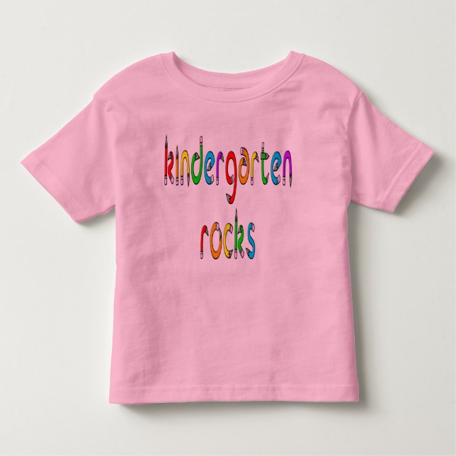 Kindergarten Rocks - Pencil Kids T-Shirt (Front)