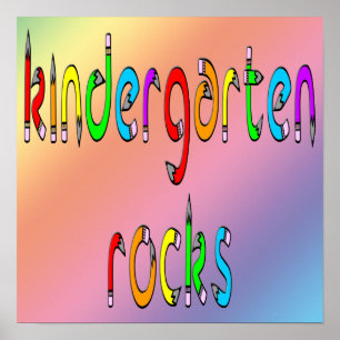 Kindergarten Rocks - Pencil Poster
