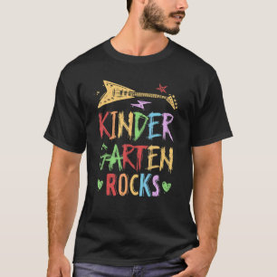 Kindergarten Rocks Preschooler Back To School Chal T-Shirt