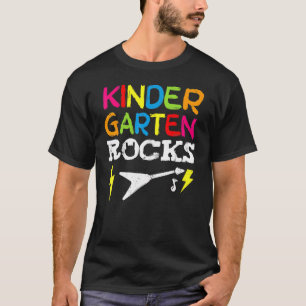 Kindergarten Rocks Preschooler Back To School Chal T-Shirt