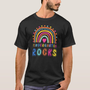 Kindergarten Rocks Rainbow Teacher Hello Kindergar T-Shirt