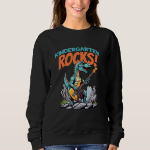 Kindergarten Rocks! Rocking T-Rex Dinosaur Sweatshirt