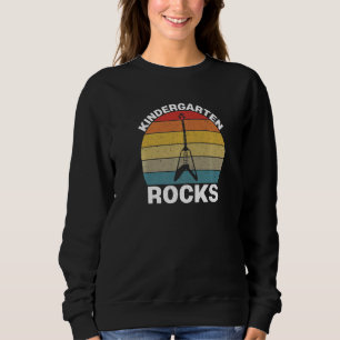 Kindergarten Rocks With Guitar Back To School Boys Sweatshirt