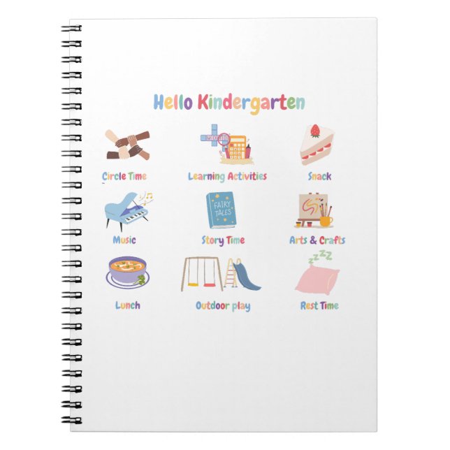 Kindergarten routine back to school notebook (Front)