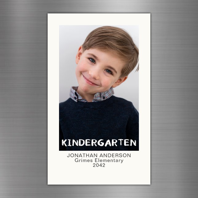 Kindergarten School Year Keepsake Photo Magnet (Creator Uploaded)