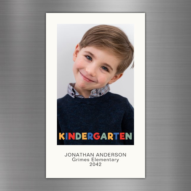 Kindergarten School Year Photo Keepsake Magnet (Creator Uploaded)