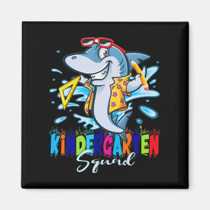 Kindergarten Squad Back to School Fun Shark for Ki Magnet