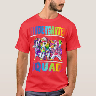 Kindergarten Squad Dabbing Unicorn Back to School T-Shirt