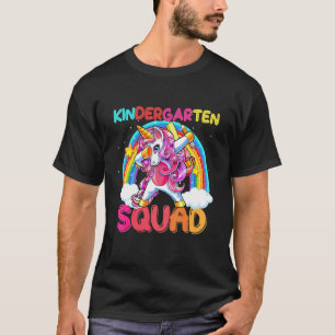 Kindergarten Squad Dabbing Unicorn Cute Back To Sc T-Shirt