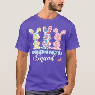 Kindergarten Squad Easter Day Cute Bunnies Teacher T-Shirt
