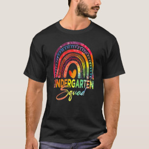 Kindergarten Squad Rainbow Tie Dye Back To School T-Shirt