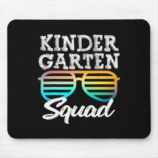 Kindergarten Squad Sungles Fun Kids Back To School Mouse Pad (Front)