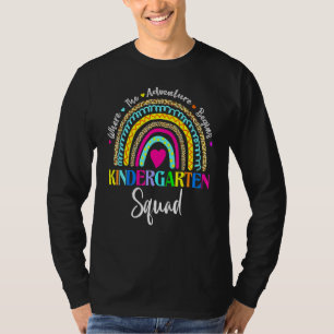 Kindergarten Squad Teacher Student Team Back To Sc T-Shirt
