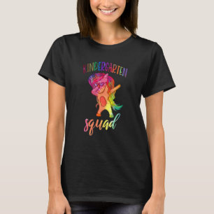 Kindergarten Squad Tie Dye Back To School Girls Bo T-Shirt