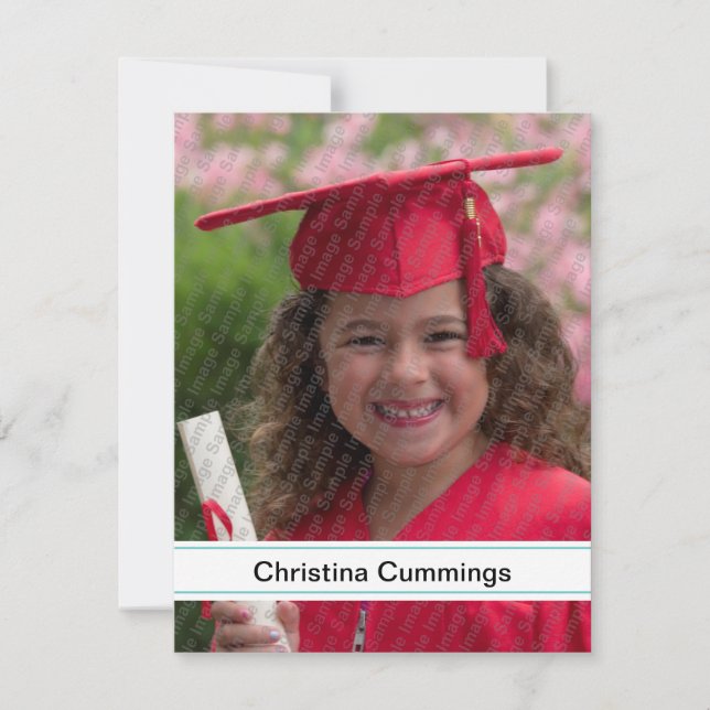 Kindergarten Stripes Graduation Announcement (Front)