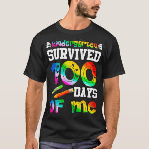 Kindergarten Survived 100 Days Of Me100 days of Sc T-Shirt