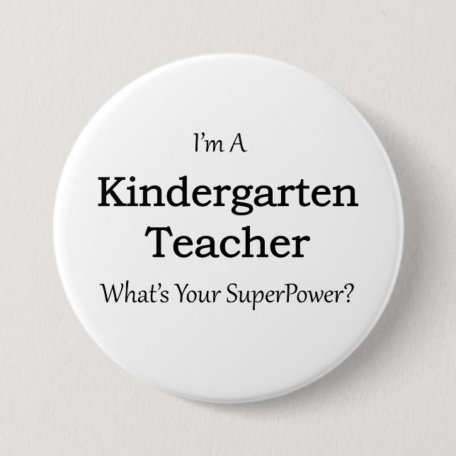 Kindergarten Teacher 7.5 Cm Round Badge (Front)