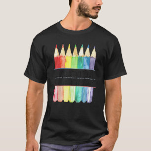 Kindergarten Teacher Back To School Cute Watercolo T-Shirt