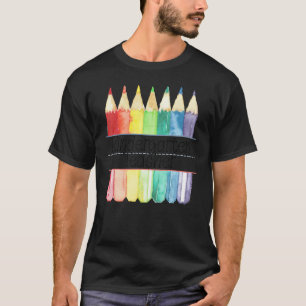Kindergarten Teacher Back To School Cute Watercolo T-Shirt