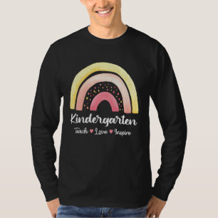 Kindergarten Teacher Back to School First Day Rain T-Shirt