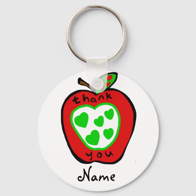 Kindergarten Teacher Gift Personalised thank you Key Ring (Front)