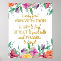 Kindergarten teacher gift 