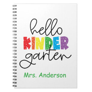 Kindergarten Teacher Hello Kindergarten  Notebook