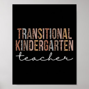 Kindergarten Teacher Leopard Appreciation Women Poster