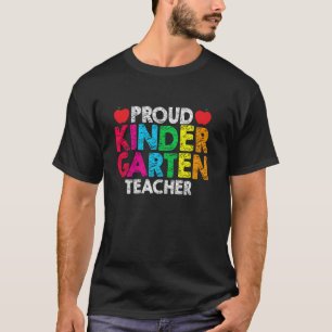Kindergarten Teacher Life School Education Rainbow T-Shirt