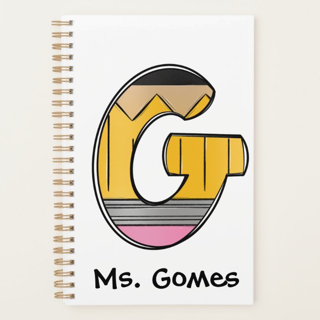 Kindergarten Teacher Planner with Notebook Initial (Front)