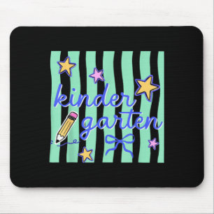 Kindergarten Teacher Preppy Ed Back To School Girl Mouse Pad