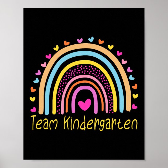 Kindergarten Teacher Rainbow  Poster (Front)