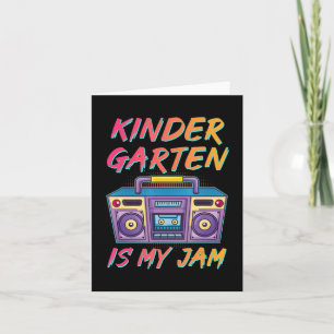 Kindergarten Teacher Retro 80's 90's Back To Schoo Card